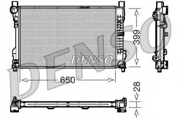 DENSO DRM17080 Радіатор, охолодження двигуна