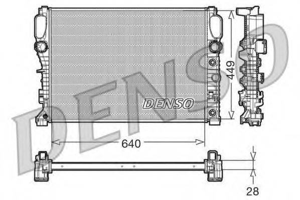 DENSO DRM17091 Радіатор, охолодження двигуна