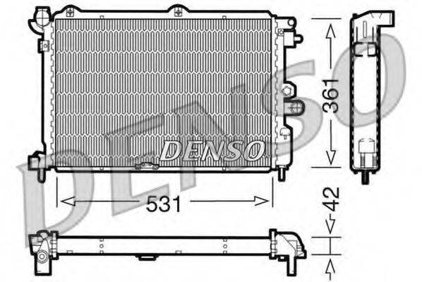 DENSO DRM20025 Радіатор, охолодження двигуна
