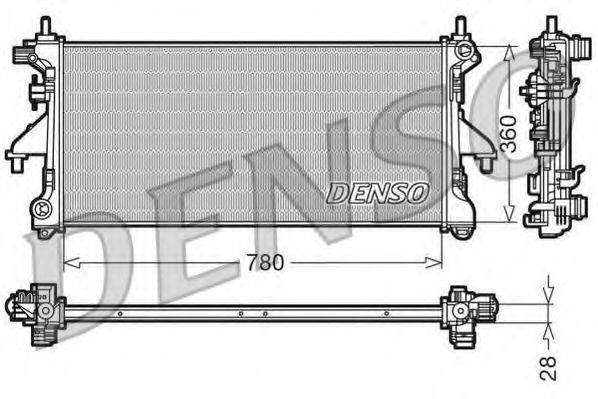 DENSO DRM21101 Радіатор, охолодження двигуна