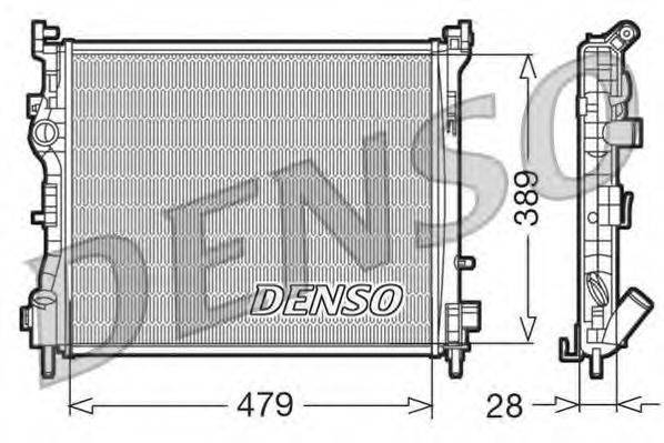 DENSO DRM23016 Радіатор, охолодження двигуна