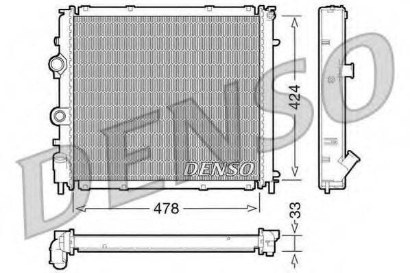 DENSO DRM23030 Радіатор, охолодження двигуна