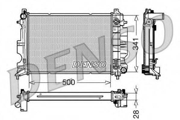 DENSO DRM25013 Радіатор, охолодження двигуна
