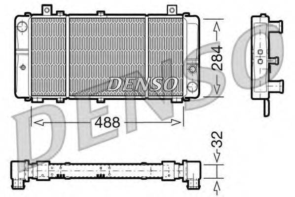 DENSO DRM27001 Радіатор, охолодження двигуна