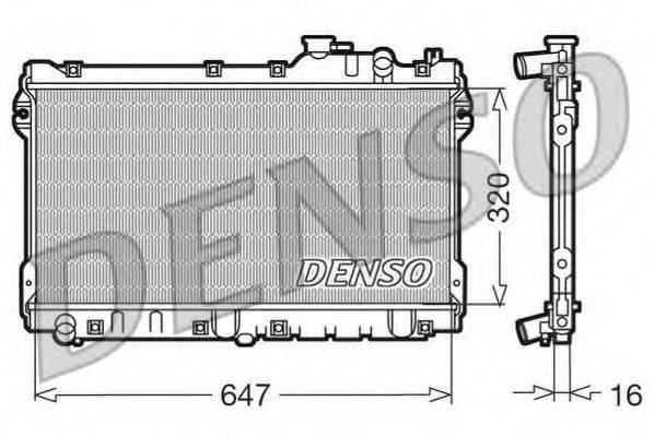 DENSO DRM44015 Радіатор, охолодження двигуна