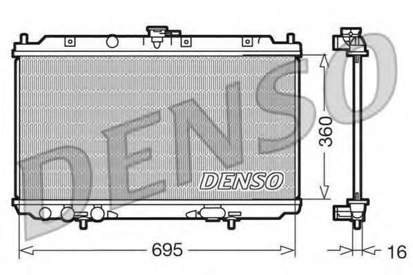 DENSO DRM46012 Радіатор, охолодження двигуна