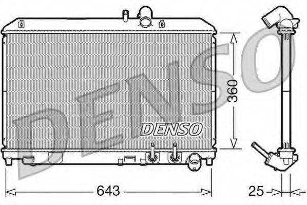 DENSO DRM44012 Радіатор, охолодження двигуна