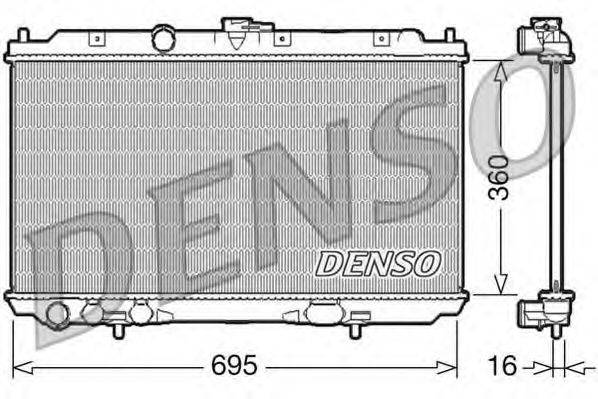 DENSO DRM46027 Радіатор, охолодження двигуна