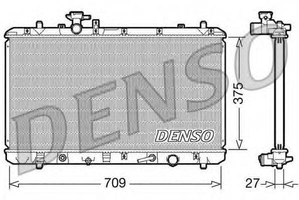DENSO DRM47025 Радіатор, охолодження двигуна