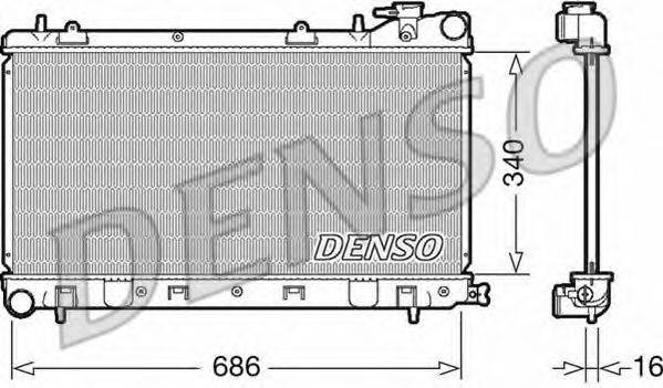 DENSO DRM36017 Радіатор, охолодження двигуна