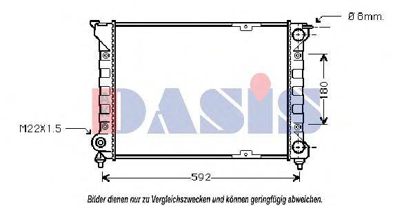 AKS DASIS 043880N Радіатор, охолодження двигуна