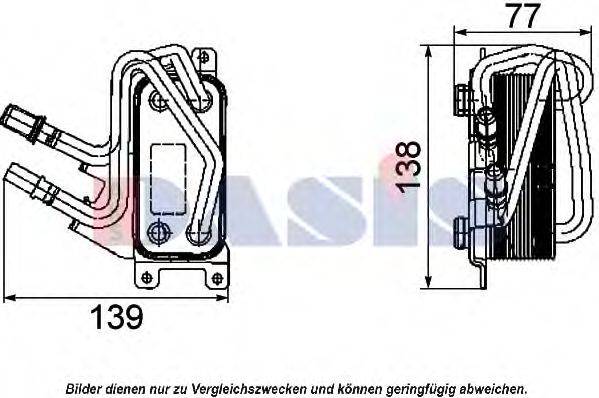 AKS DASIS 056014N масляний радіатор, моторне масло