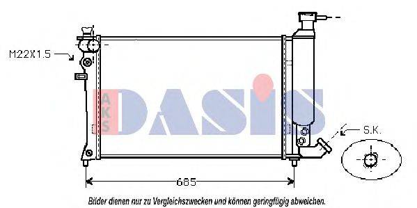 AKS DASIS 060007N Радіатор, охолодження двигуна