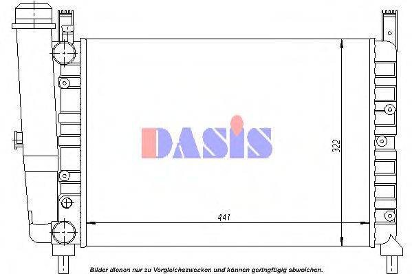 AKS DASIS 080840N Радіатор, охолодження двигуна