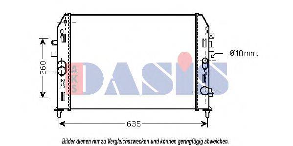 AKS DASIS 110061N Радіатор, охолодження двигуна