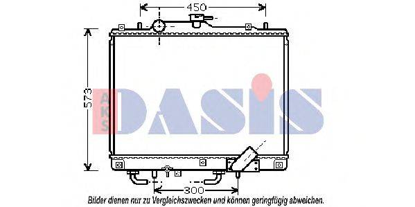 AKS DASIS 140012N Радіатор, охолодження двигуна