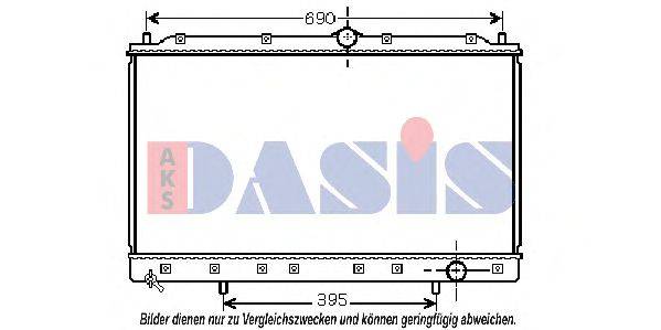 AKS DASIS 140063N Радіатор, охолодження двигуна