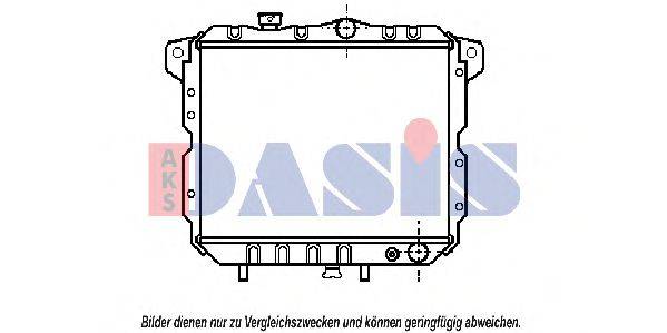 AKS DASIS 140080N Радіатор, охолодження двигуна