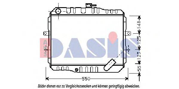 AKS DASIS 141330N Радіатор, охолодження двигуна