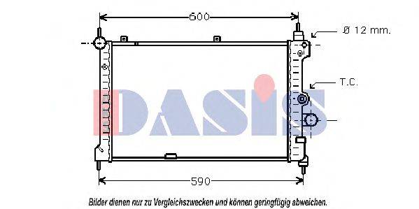 AKS DASIS 151500N Радіатор, охолодження двигуна
