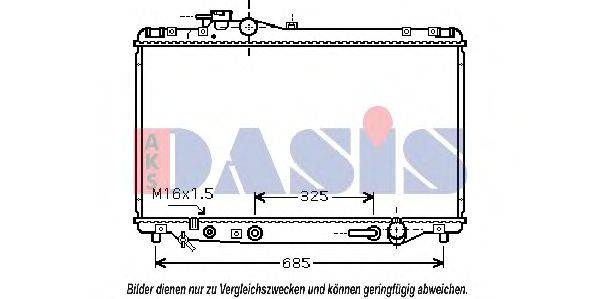 AKS DASIS 210136N Радіатор, охолодження двигуна