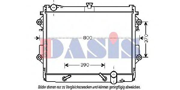 AKS DASIS 210222N Радіатор, охолодження двигуна