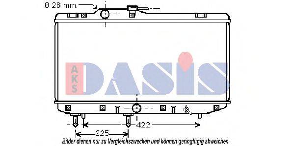 AKS DASIS 211680N Радіатор, охолодження двигуна