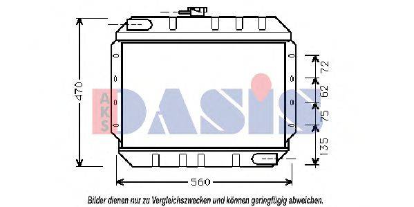 AKS DASIS 250510N Радіатор, охолодження двигуна