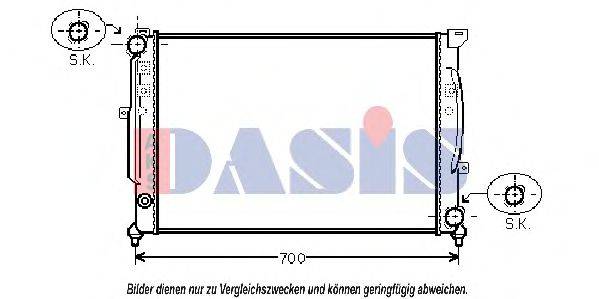 AKS DASIS 480950N Радіатор, охолодження двигуна