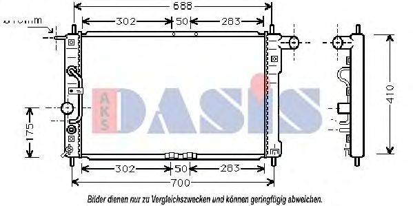 AKS DASIS 510006N Радіатор, охолодження двигуна