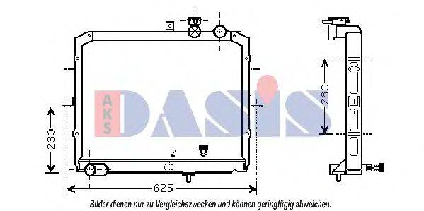 AKS DASIS 510047N Радіатор, охолодження двигуна