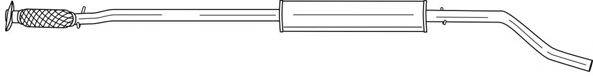 AKS DASIS SG16437 Середній глушник вихлопних газів