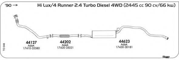 Система випуску ОГ AKS DASIS SGTO048 Система випуску ОГ AKS DASIS SGTO048