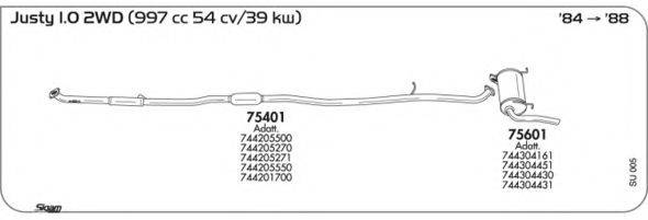 Система випуску ОГ AKS DASIS SGSU005 Система випуску ОГ AKS DASIS SGSU005