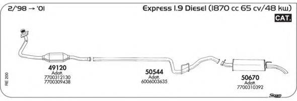 Система випуску ОГ AKS DASIS SGRE200 Система випуску ОГ AKS DASIS SGRE200