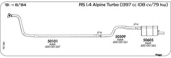 Система випуску ОГ AKS DASIS SGRE084 Система випуску ОГ AKS DASIS SGRE084