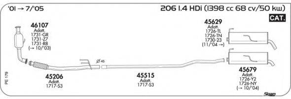 Система випуску ОГ AKS DASIS SGPE179 Система випуску ОГ AKS DASIS SGPE179