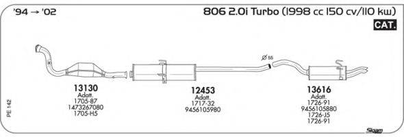 Система випуску ОГ AKS DASIS SGPE142 Система випуску ОГ AKS DASIS SGPE142