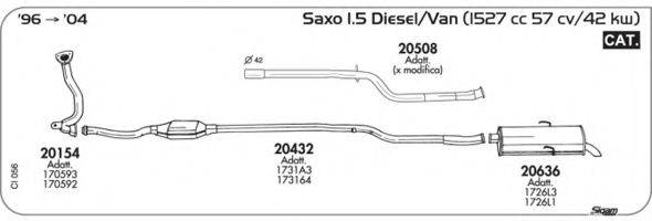 Система випуску ОГ AKS DASIS SGCI056 Система випуску ОГ AKS DASIS SGCI056