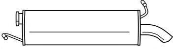 Глушник вихлопних газів кінцевий AKS DASIS SG45675 Глушник вихлопних газів кінцевий AKS DASIS SG45675