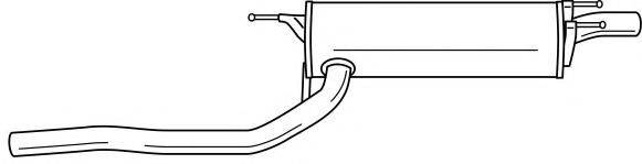 Глушник вихлопних газів кінцевий AKS DASIS SG44605 Глушник вихлопних газів кінцевий AKS DASIS SG44605