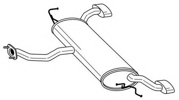 Глушник вихлопних газів кінцевий AKS DASIS SG24634 Глушник вихлопних газів кінцевий AKS DASIS SG24634