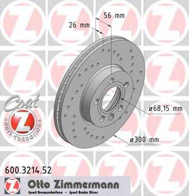 ZIMMERMANN 600321452 гальмівний диск