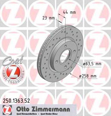 ZIMMERMANN 250136352 гальмівний диск
