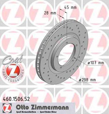 ZIMMERMANN 460150652 гальмівний диск