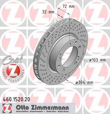 ZIMMERMANN 460152020 гальмівний диск