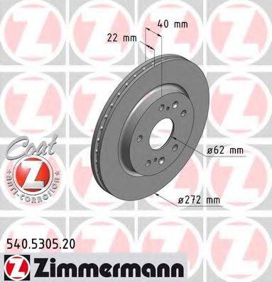 ZIMMERMANN 540530520 гальмівний диск