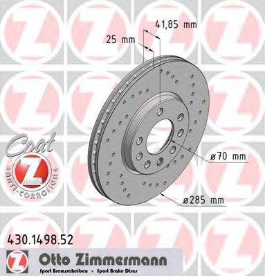 ZIMMERMANN 430149852 гальмівний диск