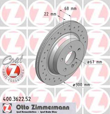 ZIMMERMANN 400362252 гальмівний диск
