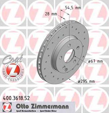 ZIMMERMANN 400361852 гальмівний диск